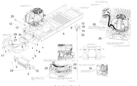 Engine Accessories Diagram and Parts List for RZT-SX46EFI (17RWCBYN210)(2018) Cub Cadet Lawn Tractor